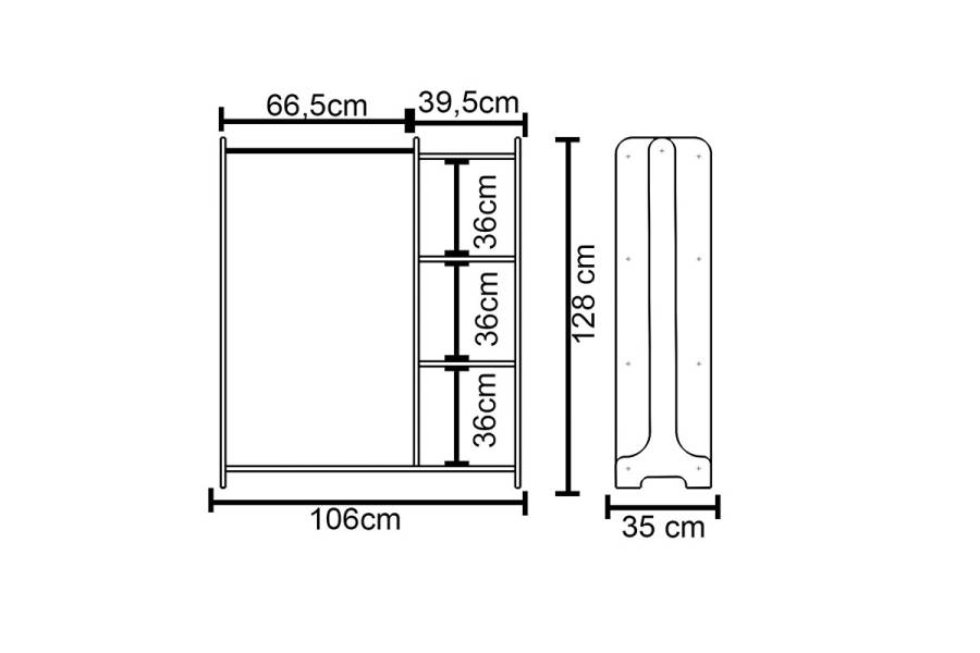 Έπιπλο εισόδου Renesme pakoworld ανοιχτό καρυδί 106x35x128εκ