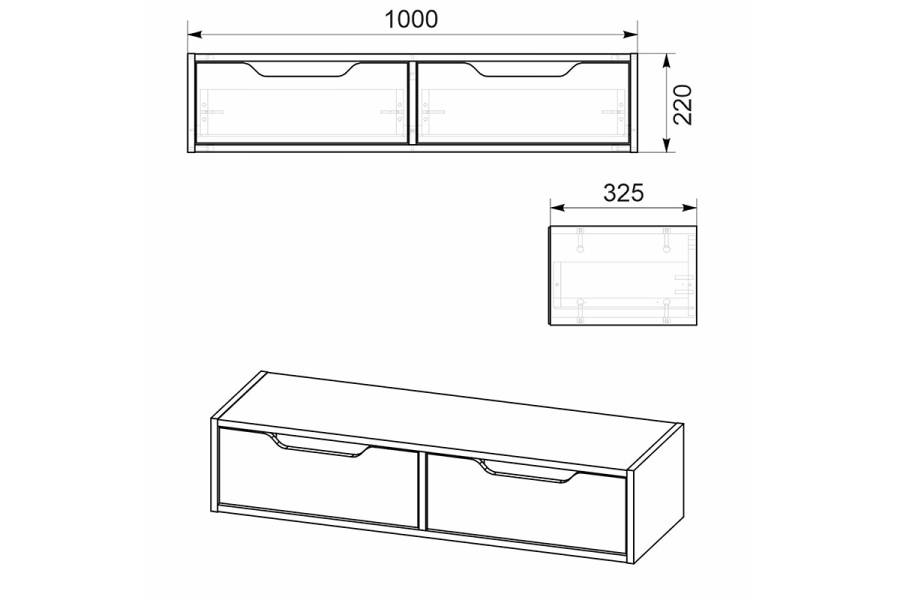 Κονσόλα-τουαλέτα Alberto pakoworld κρεμαστή λευκό 100x32.5x22εκ