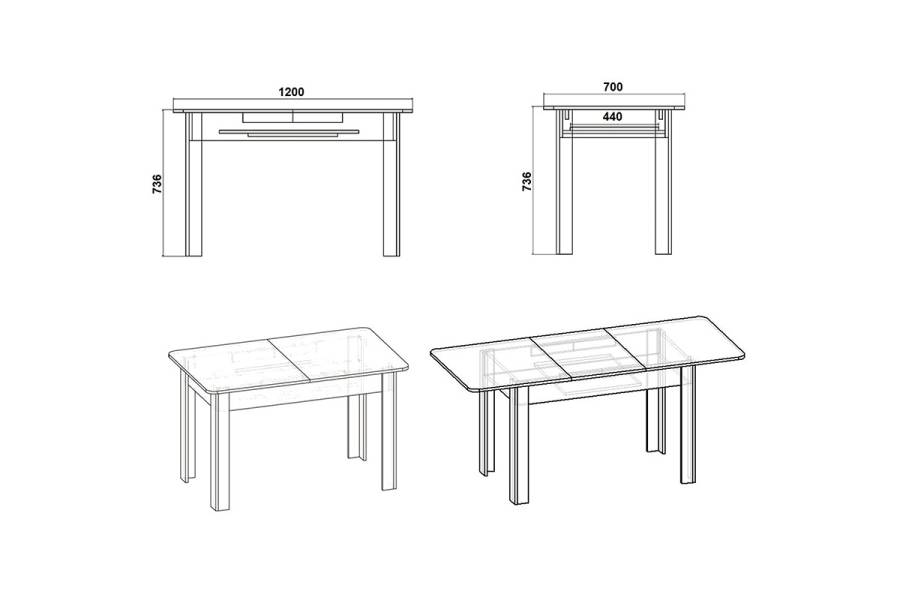 Τραπέζι Quiin pakoworld επεκτεινόμενο sonoma 120-174x70x73.5εκ