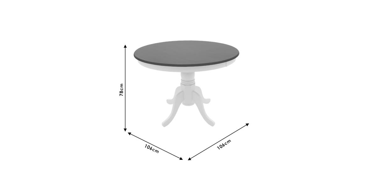 Τραπεζαρία Alice-Adalyn pakoworld σετ 5τμχ MDF φυσικό-λευκό Φ106x78εκ