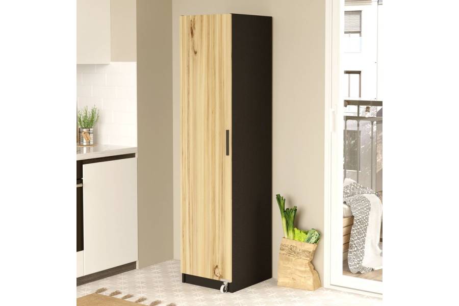 Ντουλάπι κουζίνας Classer pakoworld μαύρο-oak 42x44x176εκ