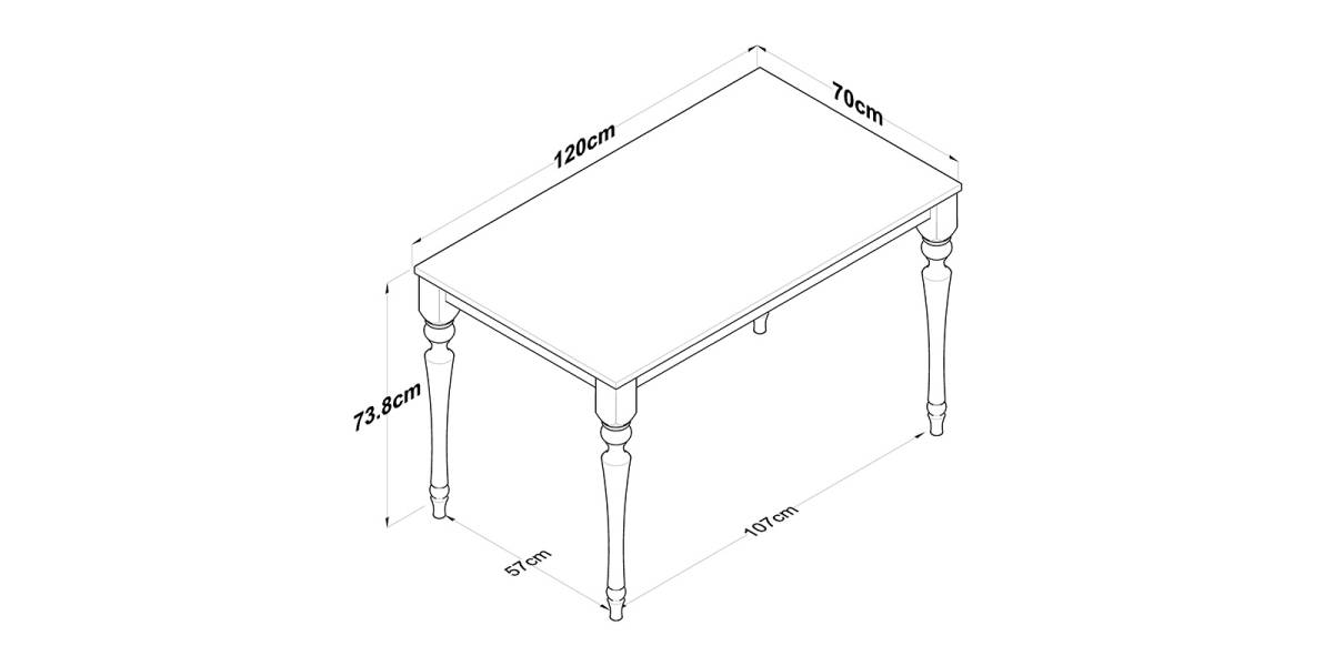 Τραπέζι Rosette pakoworld καρυδί-ανθρακί 120x70x73.8εκ