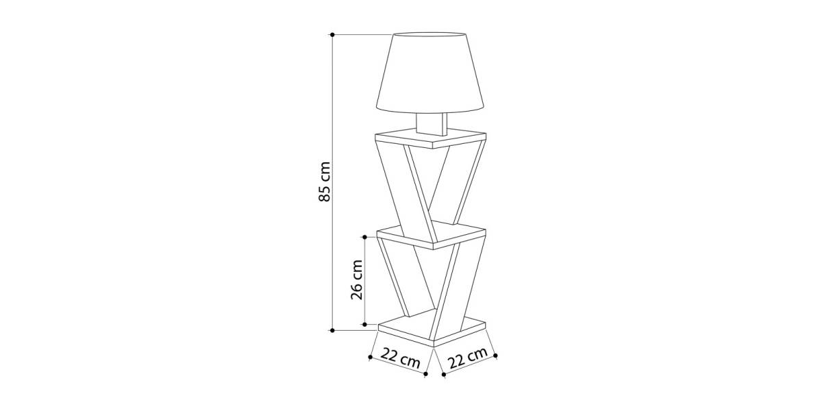 Φωτιστικό δαπέδου PWL-1231 pakoworld Ε27 λευκό 22x22x85εκ