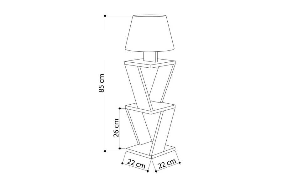 Φωτιστικό δαπέδου PWL-1231 pakoworld Ε27 λευκό 22x22x85εκ