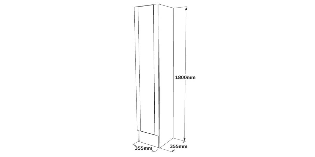 Ντουλάπι-στήλη Xara pakoworld sonoma 35.5x35.5x180εκ