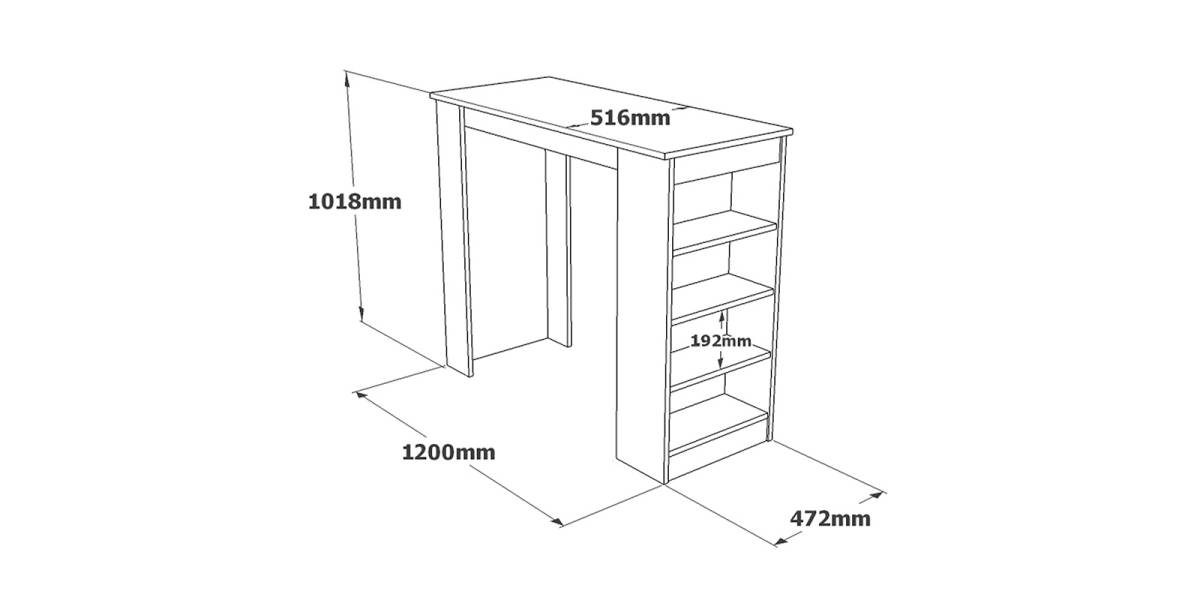 Τραπέζι μπαρ Riff pakoworld φυσικό 120x51.5x101.5εκ