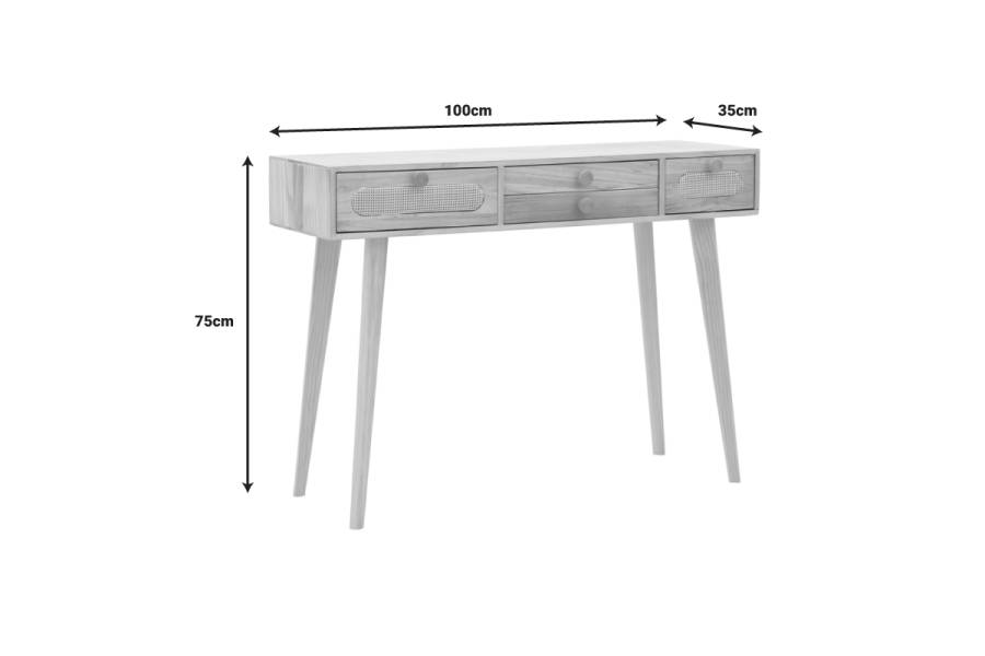 Κονσόλα Finian pakoworld ξύλο σε φυσική απόχρωση 100x35x75εκ