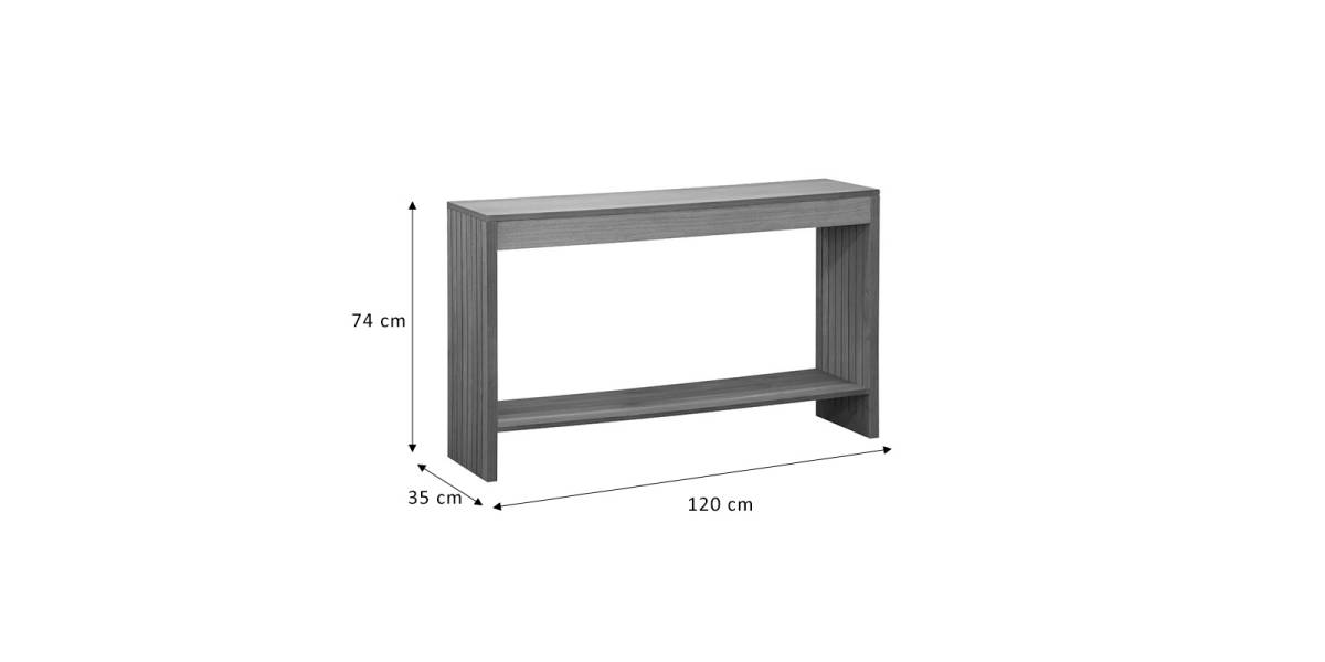 Κονσόλα Focused pakoworld MDF φυσικό 120x35x74εκ