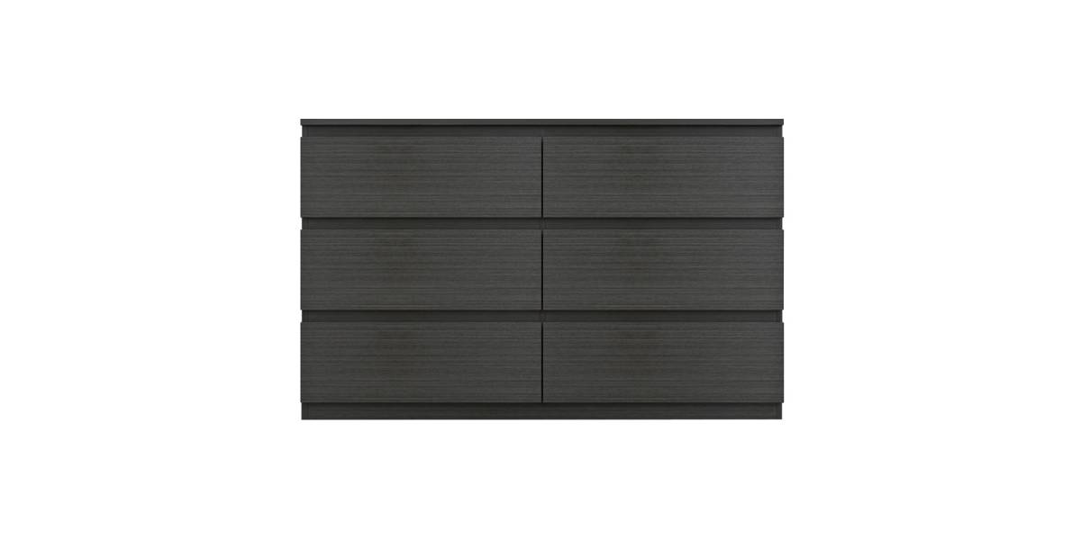 Συρταριέρα Cindy pakoworld 6 συρταριών wenge 120x40x75εκ