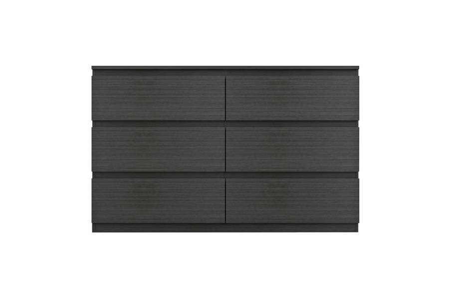 Συρταριέρα Cindy pakoworld 6 συρταριών wenge 120x40x75εκ