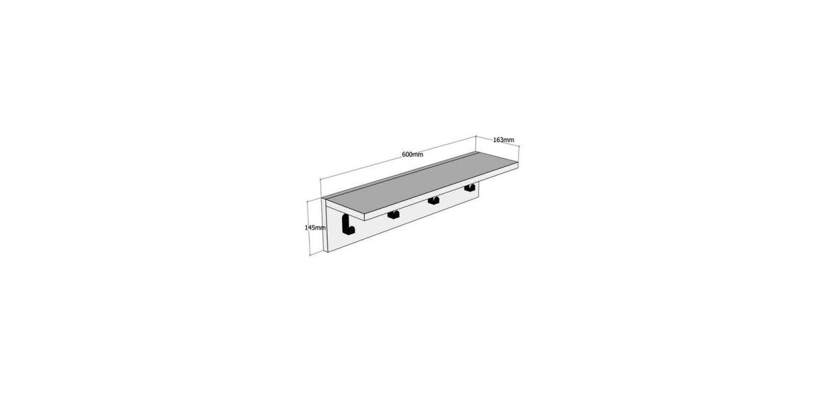 Κρεμάστρα Mulan pakoworld χρώμα φυσικό 60x16x14.5εκ