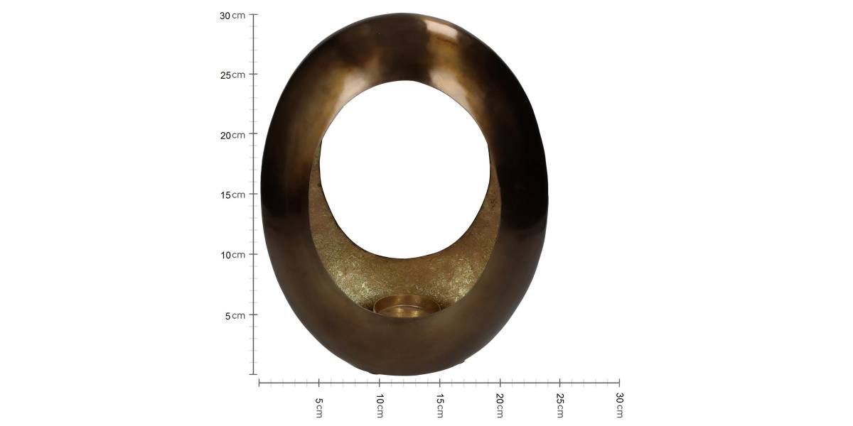 Κηροπήγιο ArteLibre Χρυσό Μέταλλο 22x12x30cm