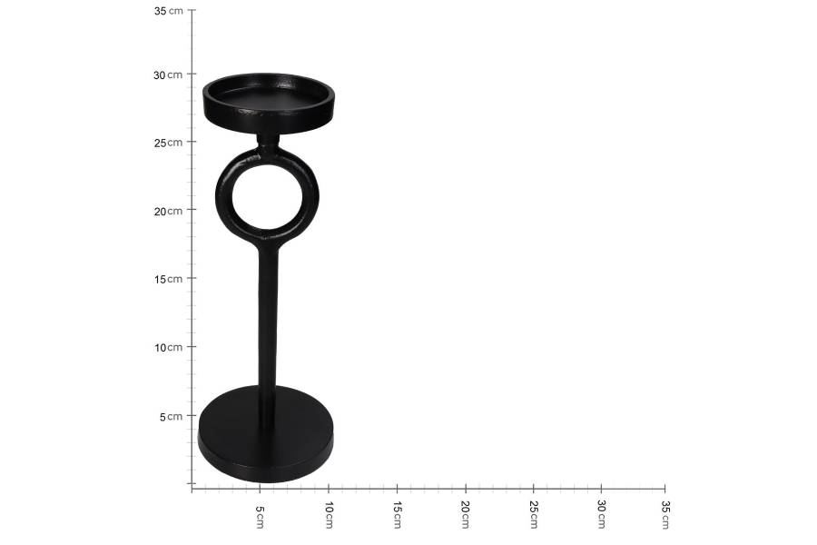 Κηροπήγιο ArteLibre Μαύρο Αλουμίνιο 11.5x11.5x29.5cm
