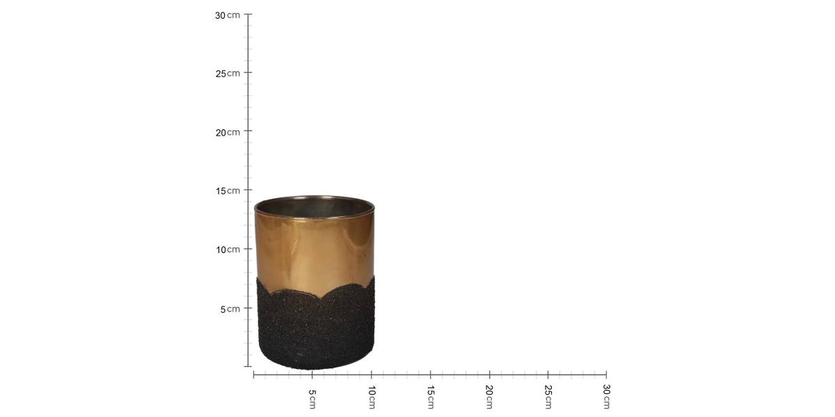 Κηροπήγιο ArteLibre Χρυσό Γυαλί 10x10x13cm