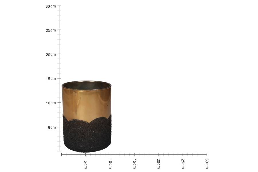 Κηροπήγιο ArteLibre Χρυσό Γυαλί 10x10x13cm