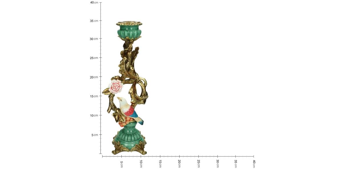 Κηροπήγιο ArteLibre Πολύχρωμο Polyresin 11x9.5x34.8cm