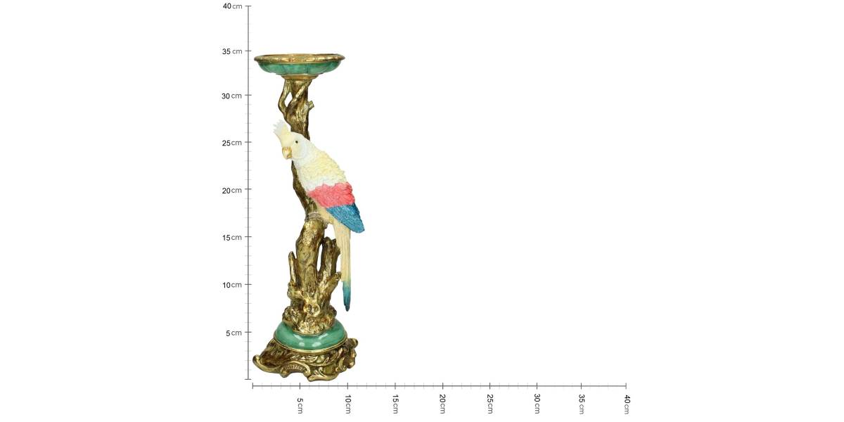 Κηροπήγιο ArteLibre Κοκατίλ Πολύχρωμο Polyresin 13x10x35.2cm