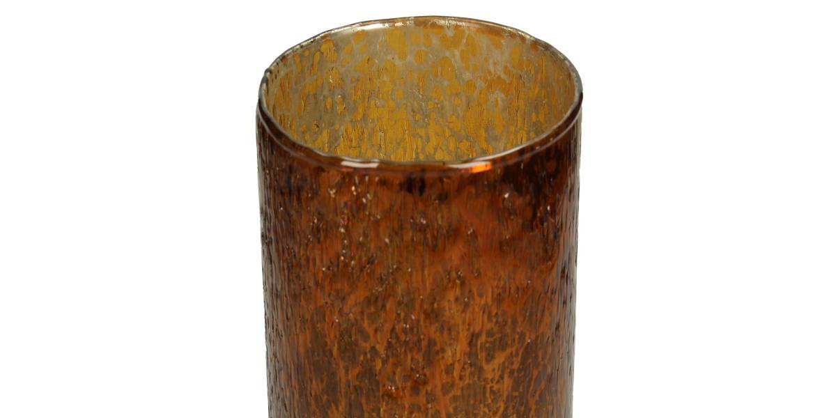 Κηροπήγιο ArteLibre Amber Γυαλί 12x12x20cm