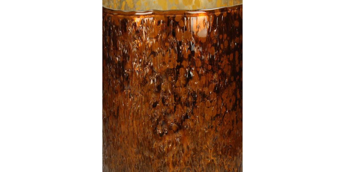 Κηροπήγιο ArteLibre Amber Γυαλί 12x12x20cm