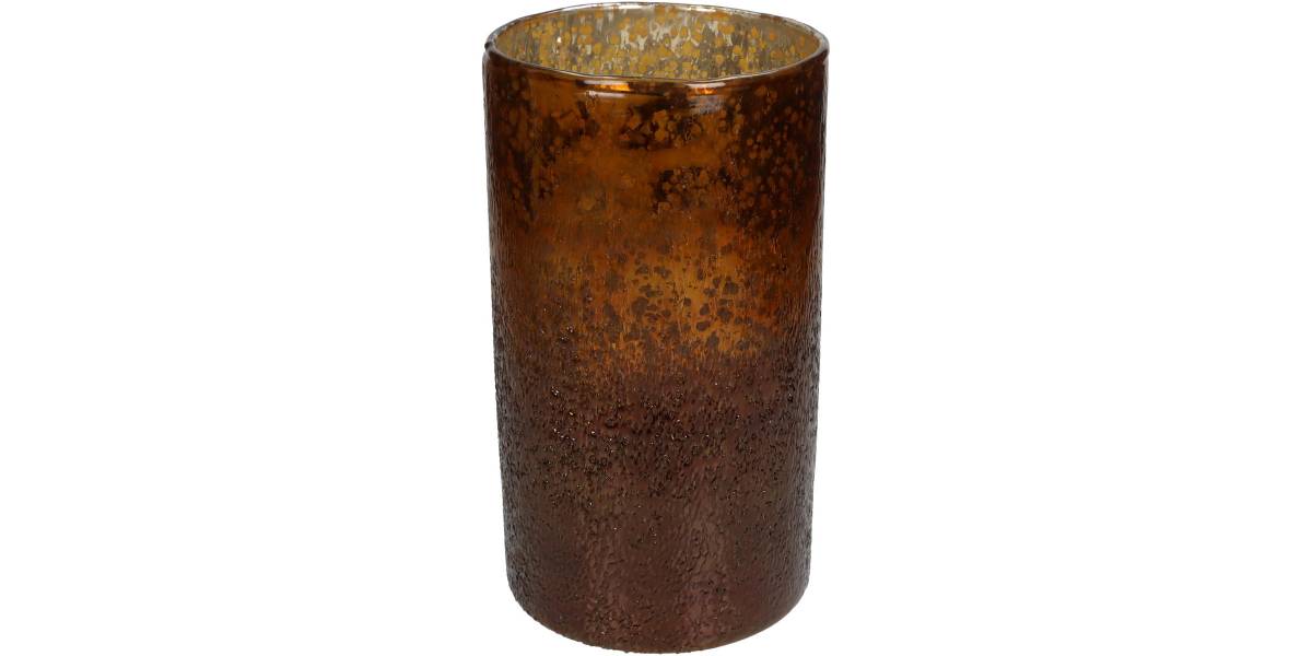 Κηροπήγιο ArteLibre Amber Γυαλί 14x14x25cm