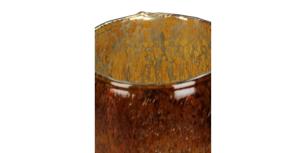 Κηροπήγιο ArteLibre Amber Γυαλί 14x14x25cm