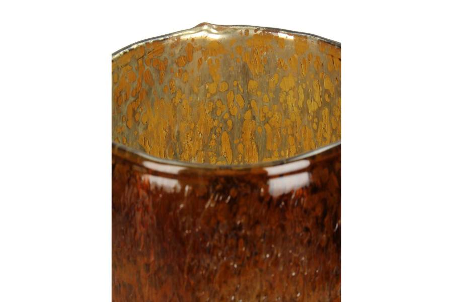 Κηροπήγιο ArteLibre Amber Γυαλί 14x14x25cm