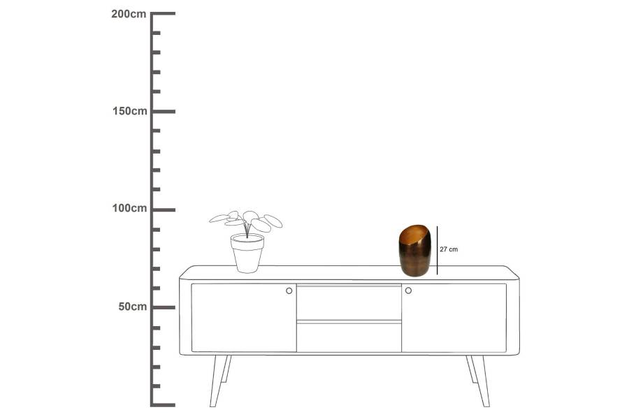 Κηροπήγιο ArteLibre Μπρονζέ Αλουμίνιο 17x17x27cm
