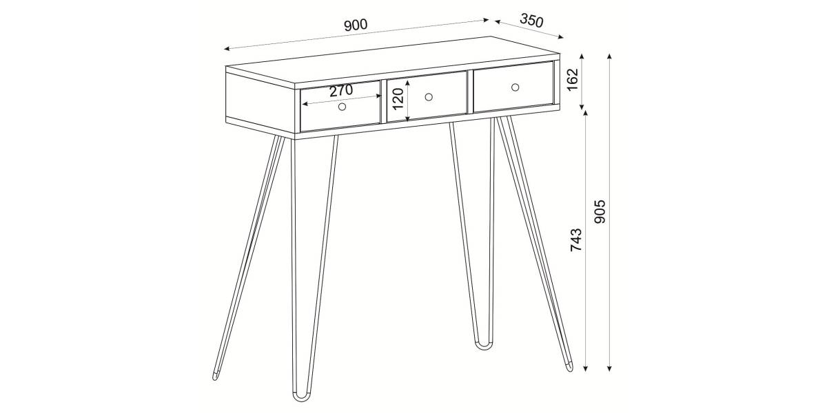 Κονσόλα ArteLibre LIDYA Καφέ Με Σχέδιο 90x35x91cm