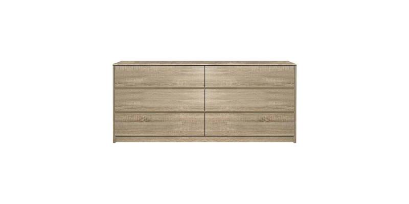 Συρταριέρα Kuanger pakoworld mdf σε φυσική απόχρωση 120x40x70εκ