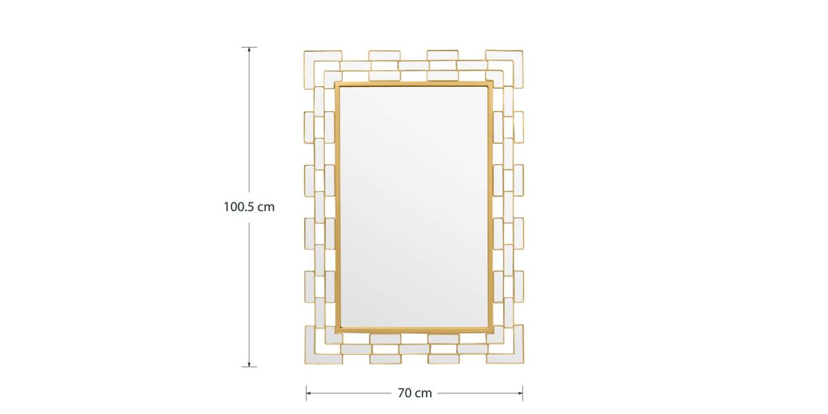 Καθρέπτης Monka pakoworld χρυσό 72x3x102εκ