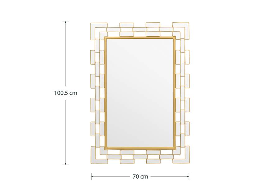 Καθρέπτης Monka pakoworld χρυσό 72x3x102εκ