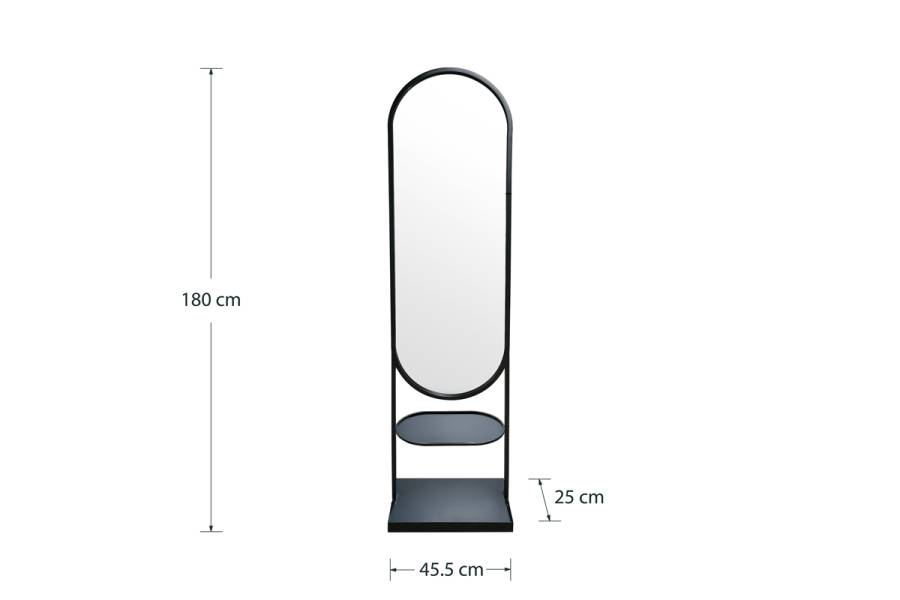 Καθρέπτης Anelsa pakoworld μαύρο 45.5x25x180εκ