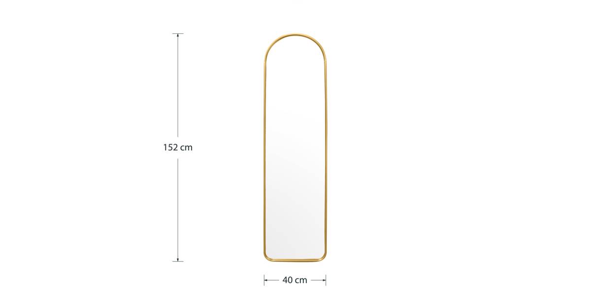 Καθρέπτης Zelicie pakoworld χρυσό 40x2.5x152εκ