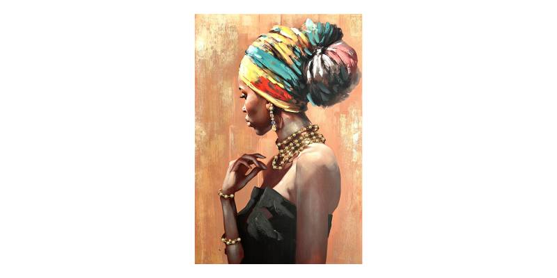 Πίνακας σε καμβά African Inart 80x3x120εκ