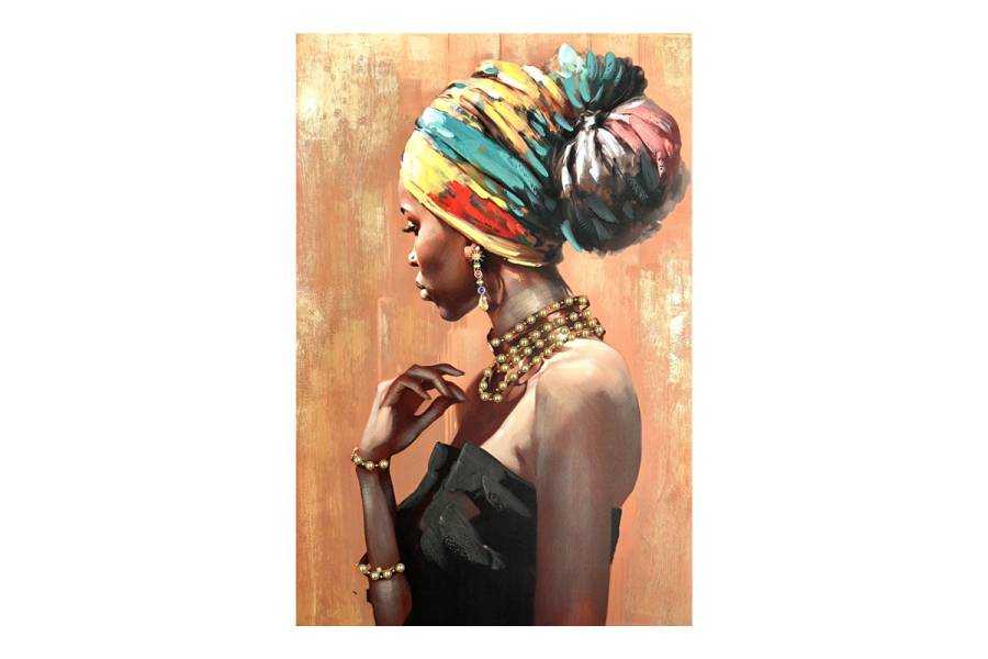 Πίνακας σε καμβά African Inart 80x3x120εκ