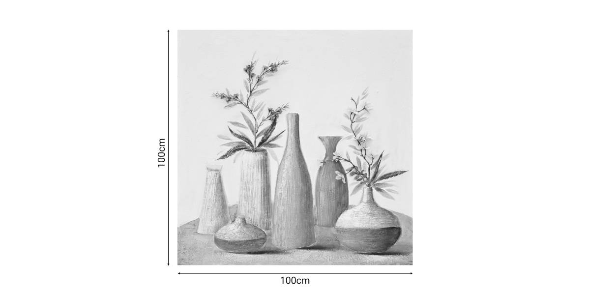 Πίνακας σε καμβά Vase Inart 100x3x100εκ