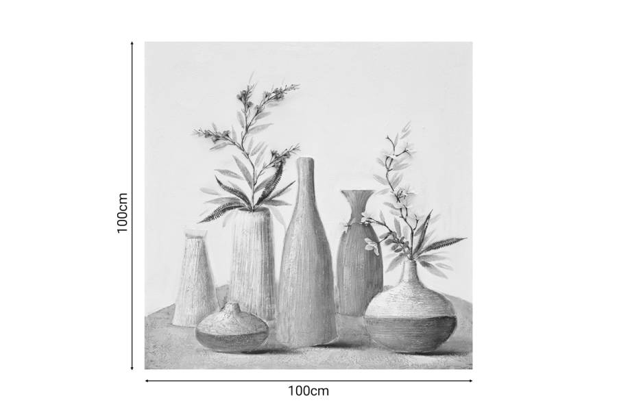 Πίνακας σε καμβά Vase Inart 100x3x100εκ