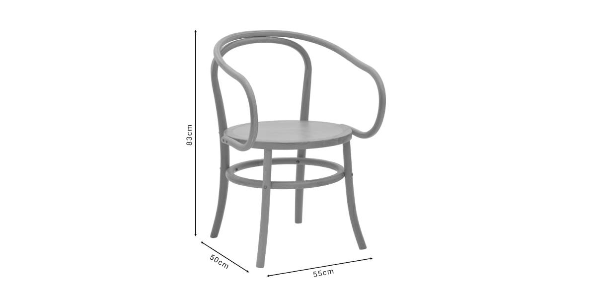 Πολυθρόνα Verfie pakoworld φυσικό ξύλο οξιάς 55x50x83εκ