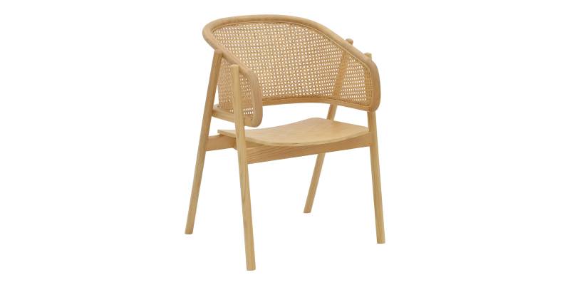 Πολυθρόνα Wenzy pakoworld φυσικό Rattan - μασίφ ξύλο toon 58x58x82εκ