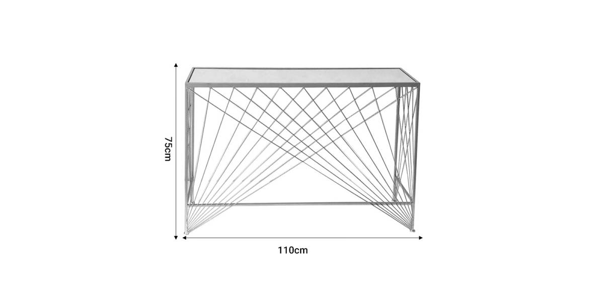 Κονσόλα Gioni Inart χρυσό μέταλλο 110x30x75εκ