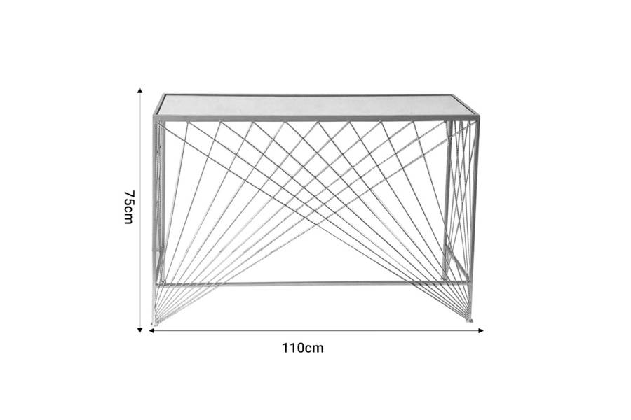 Κονσόλα Gioni Inart χρυσό μέταλλο 110x30x75εκ