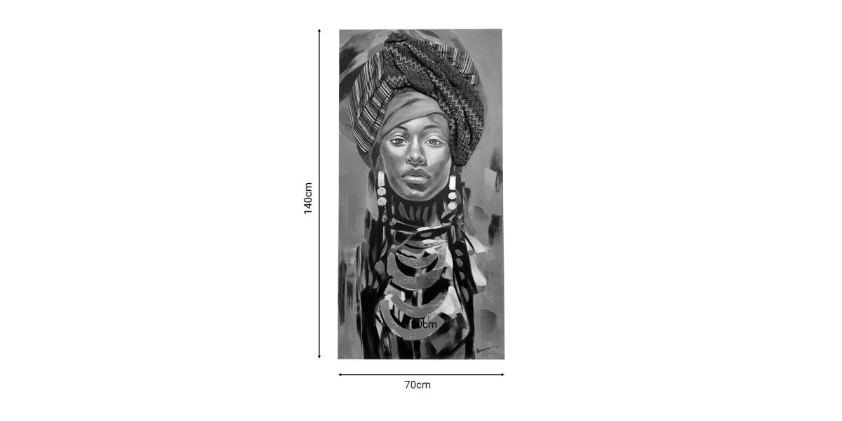 Πίνακας σε καμβά Afro Inart 70x3x140εκ