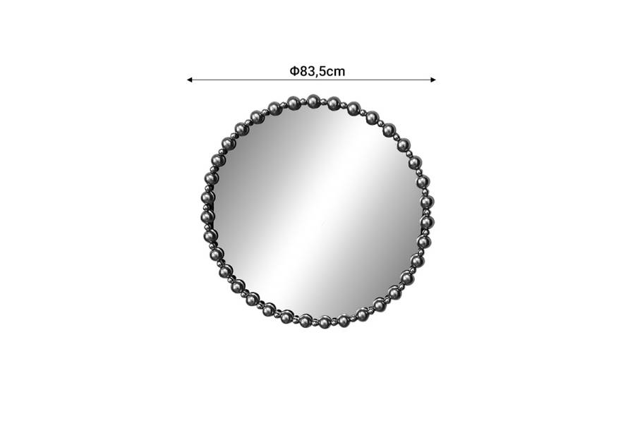 Καθρέπτης Poppens Inart χρυσό μέταλλο 83.5x4.5x83.5εκ