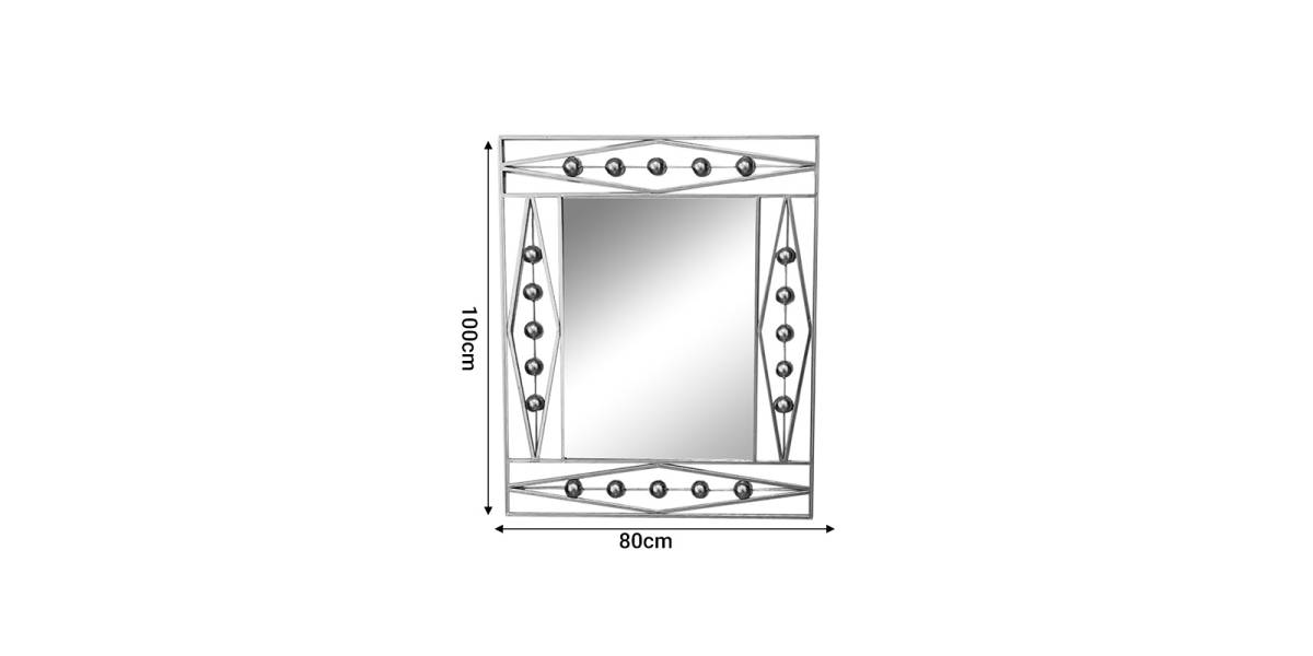 Καθρέπτης Roteron Inart χρυσό μέταλλο 80x2x100εκ