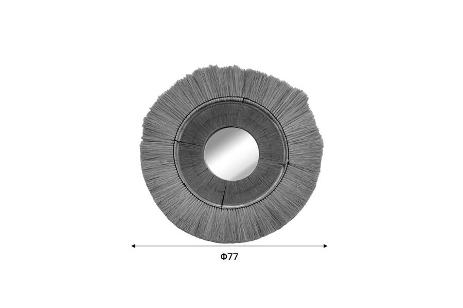 Καθρέπτης Krava Inart φυσικό ψάθα Φ77x3εκ