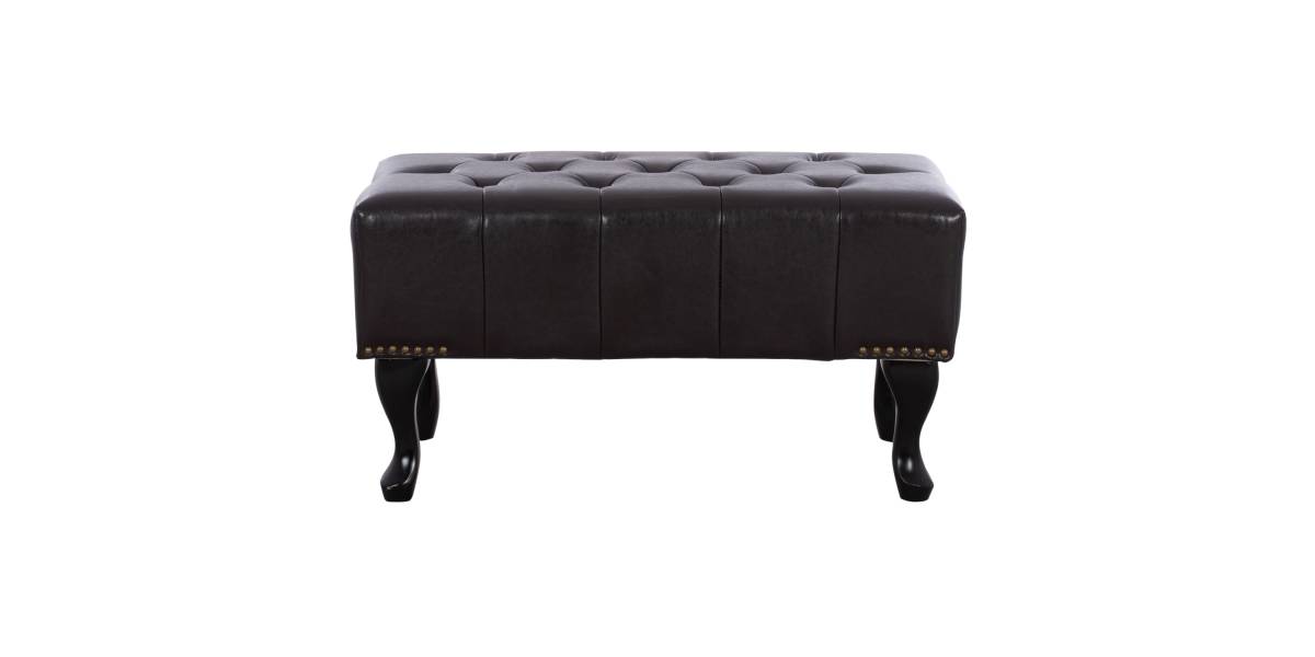 ΤΑΜΠΟΥΡΕ ΥΠΟΠΟΔΙΟ T.CHESTERFIELD EMMA HM226.01 PU 80x44x39Y εκ.ΣΚ.ΚΑΦΕ