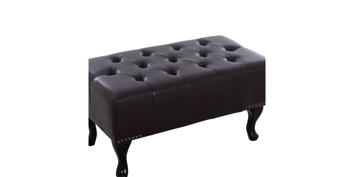ΤΑΜΠΟΥΡΕ ΥΠΟΠΟΔΙΟ T.CHESTERFIELD EMMA HM226.01 PU 80x44x39Y εκ.ΣΚ.ΚΑΦΕ