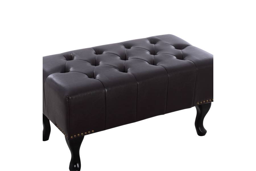 ΤΑΜΠΟΥΡΕ ΥΠΟΠΟΔΙΟ T.CHESTERFIELD EMMA HM226.01 PU 80x44x39Y εκ.ΣΚ.ΚΑΦΕ
