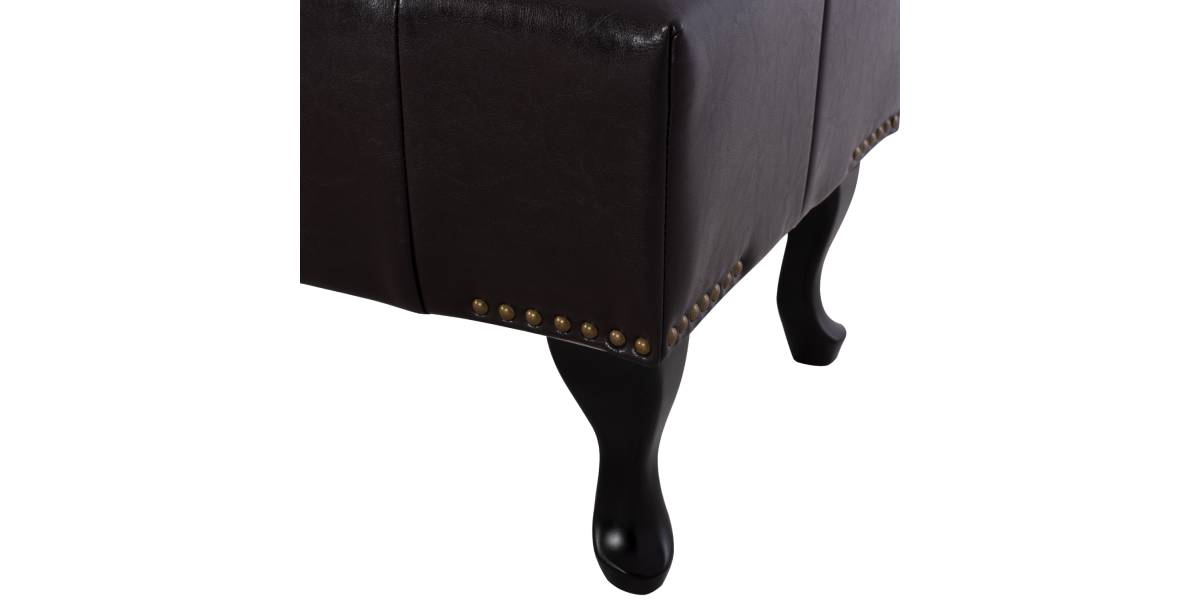 ΤΑΜΠΟΥΡΕ ΥΠΟΠΟΔΙΟ T.CHESTERFIELD EMMA HM226.01 PU 80x44x39Y εκ.ΣΚ.ΚΑΦΕ