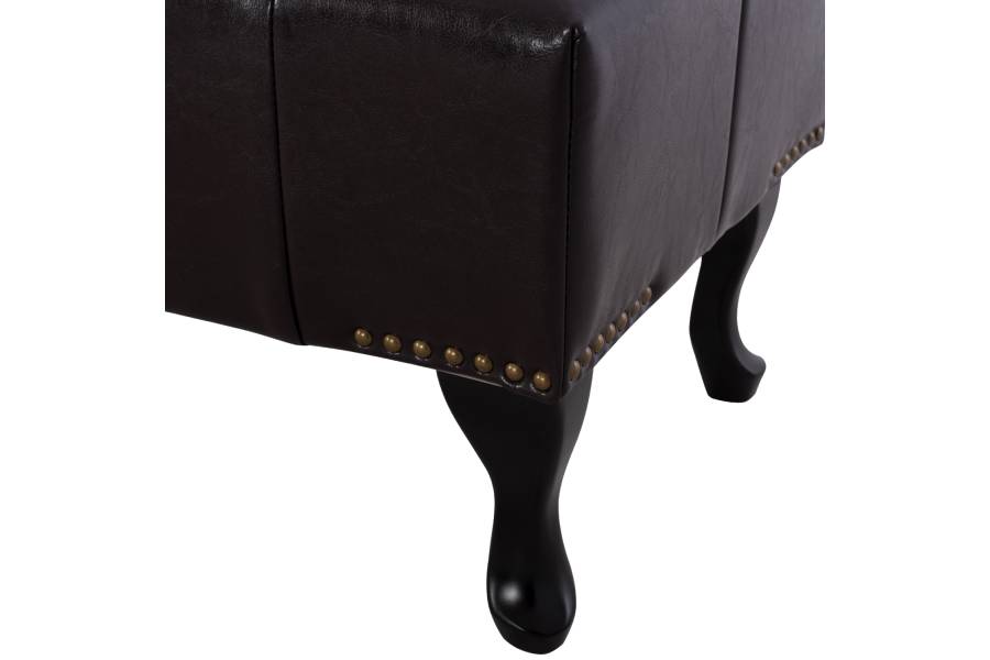ΤΑΜΠΟΥΡΕ ΥΠΟΠΟΔΙΟ T.CHESTERFIELD EMMA HM226.01 PU 80x44x39Y εκ.ΣΚ.ΚΑΦΕ
